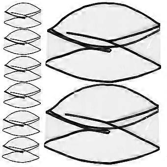 Clear Rain Bonnet for Outdoor Use 24Pcs Portable Waterproof Rain Hats