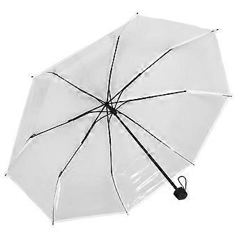 Transparent Umbrella Automatic Folding Umbrella Windproof with 2Pcs for Outdoor Use