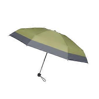 Compact Travel Umbrella Windproof Folding Design for Rain and Sun Protection Green Lightweight