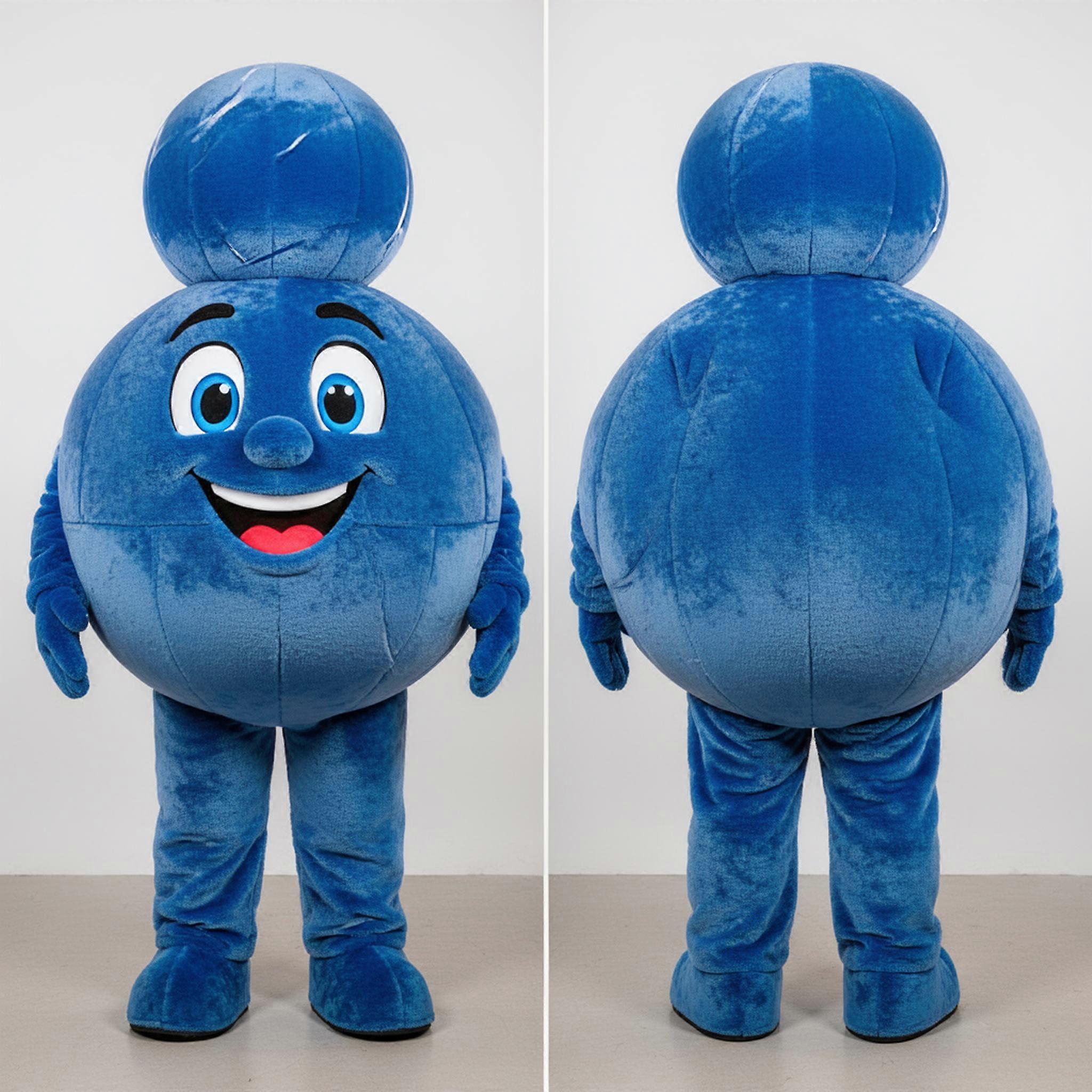 MASTICOT Velvety Blue Spherical Petanque Ball Mascot