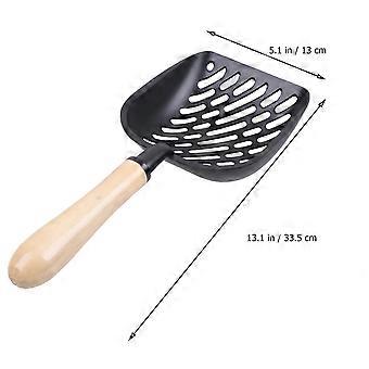 Cat Litter with Alloy and Wooden Handle for Home Cleaning 1Pcs