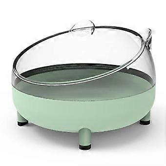Pet Bowl Prevent Slip 4 Feet Raised Removable Burr Free Cute Cat Puppy Dish for Food Water Light Green