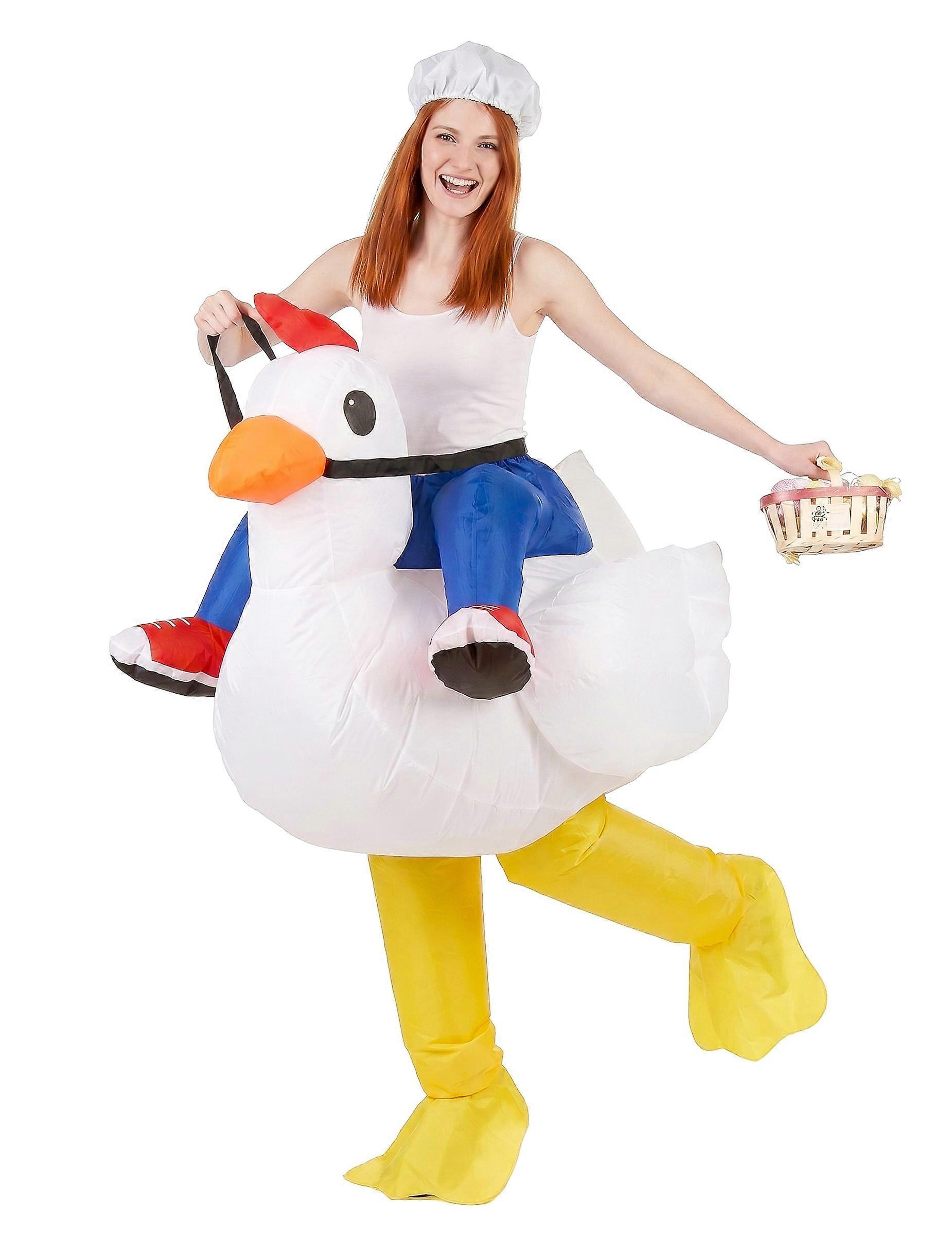 Adult inflatable chicken costume
