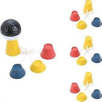 MUXSAM 16Pcs Winter Golf Tees Rubber,4 Sizes(13/18/22/38mm) for Hard Ground