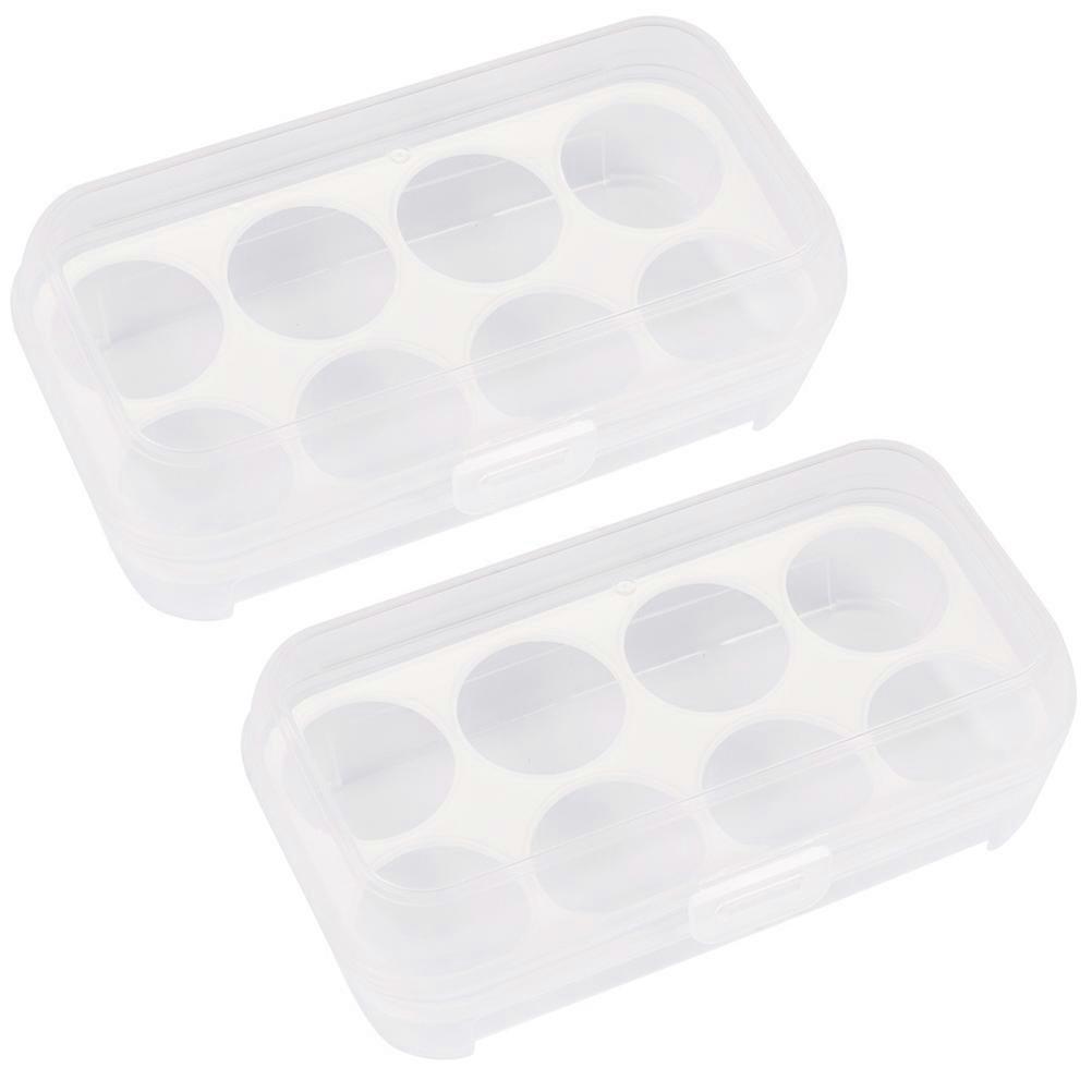 Dustproof Makeup Sponge Storage Boxes Elegant Daily Use White 2Set