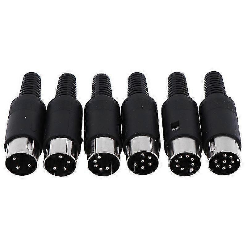 1Pc Black Male/Female DIN Plug Socket Connector 3/4/5/6/7/8 PIN Chassis Cable Mount