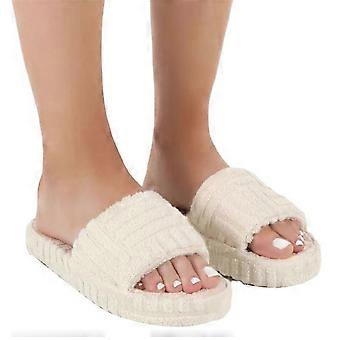 Frottétofflor, kompatibla med slip-on-skor för kvinnor och flickor, vintertillbehör