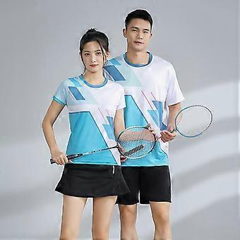 Womens Breathable Badminton Volleyball Table Tennis Sport Set Short Sleeve Quick Dry Team Uniform