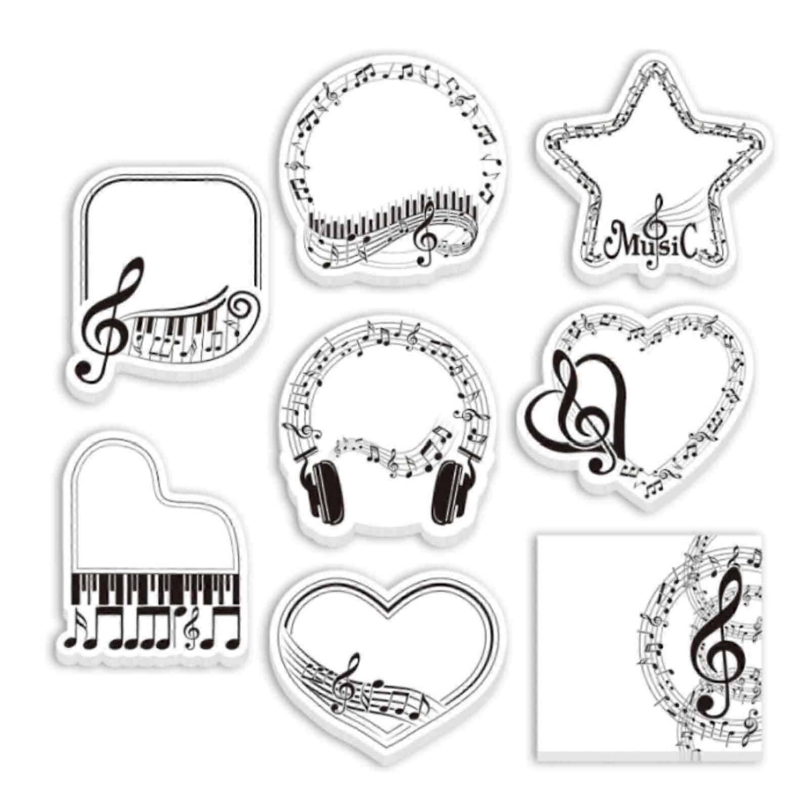Music-Themed Sticky Notes, Classical Note Pattern, Smooth-Writing Residue-Free