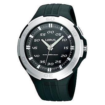 LORUS ure Quartz analog mand ur med R2369EX9 gummi armbånd