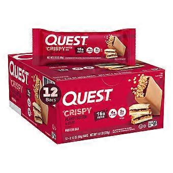 Quest Nutrition, Proteïnereep, Knapperige Pindakaas & Jam, 12 repen, 60 g per stuk