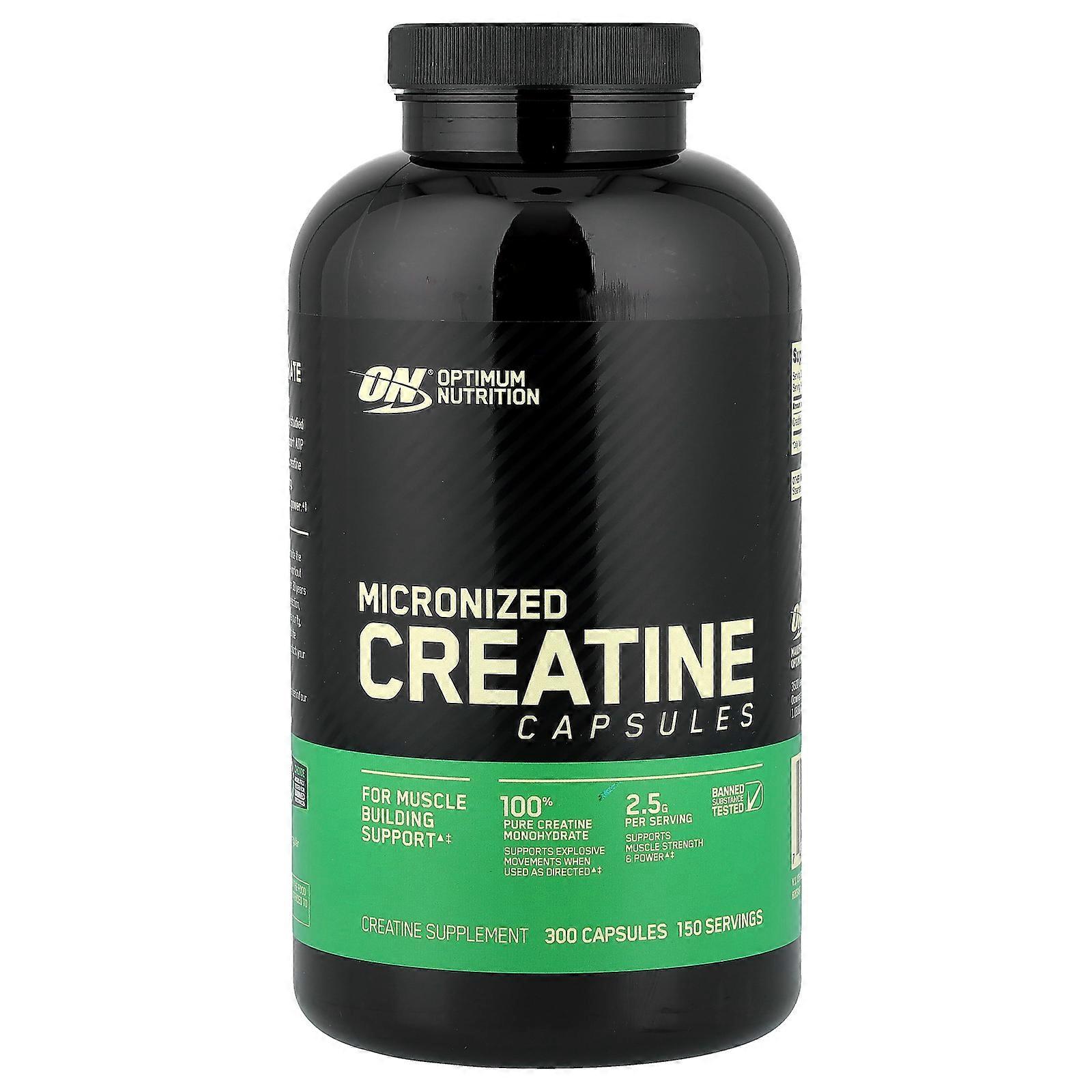 Optimum Nutrition, Micronized Creatine, 300 Capsules