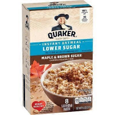 Quaker Low Sugar Oatmeal Pack, 8 ea