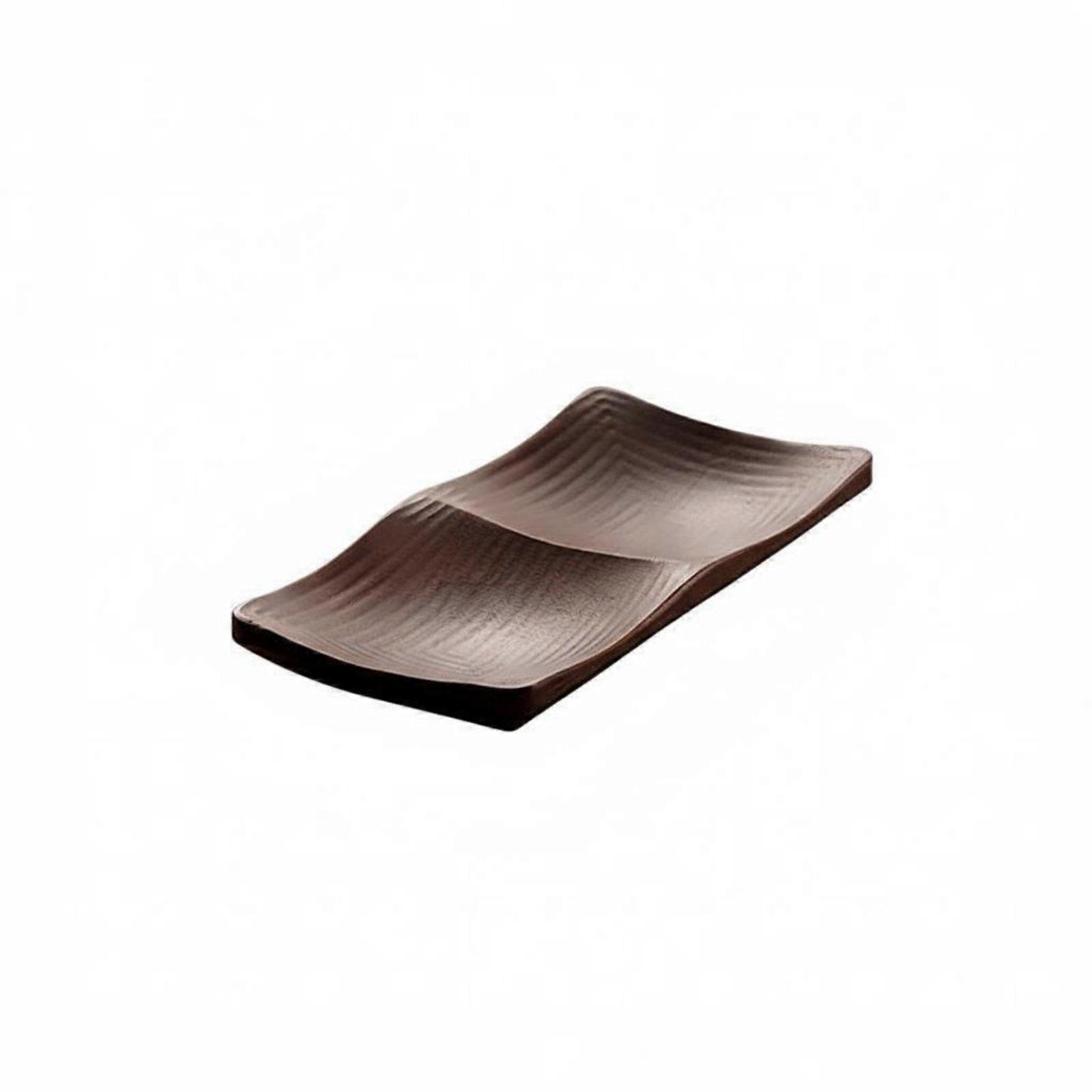 Multi-Section Nut and Fruit Dish Grain Patterns Wooden Divided Serving Tray