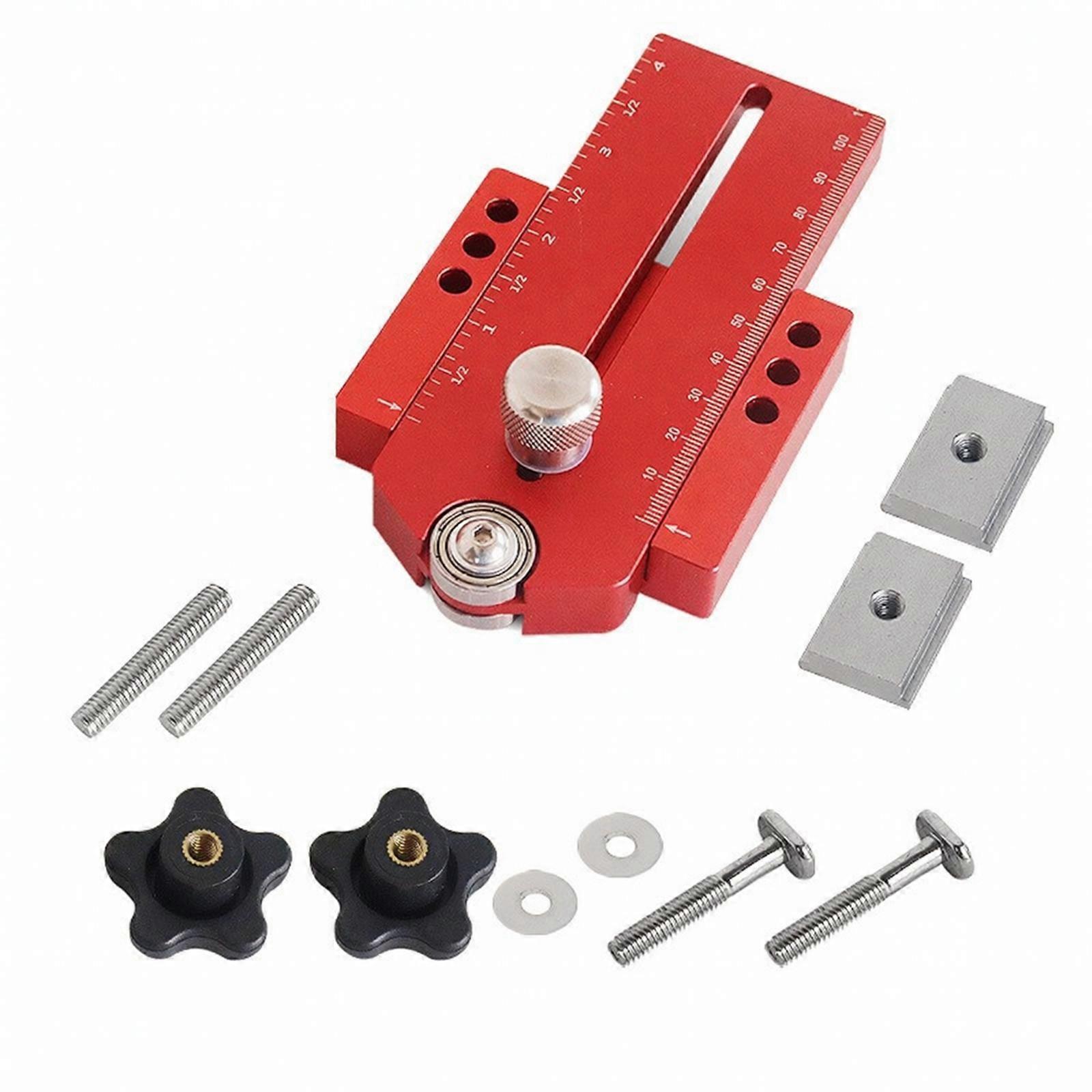 Table Fence Guide Adjustable Table Guide with Roller Bearing Low-Height