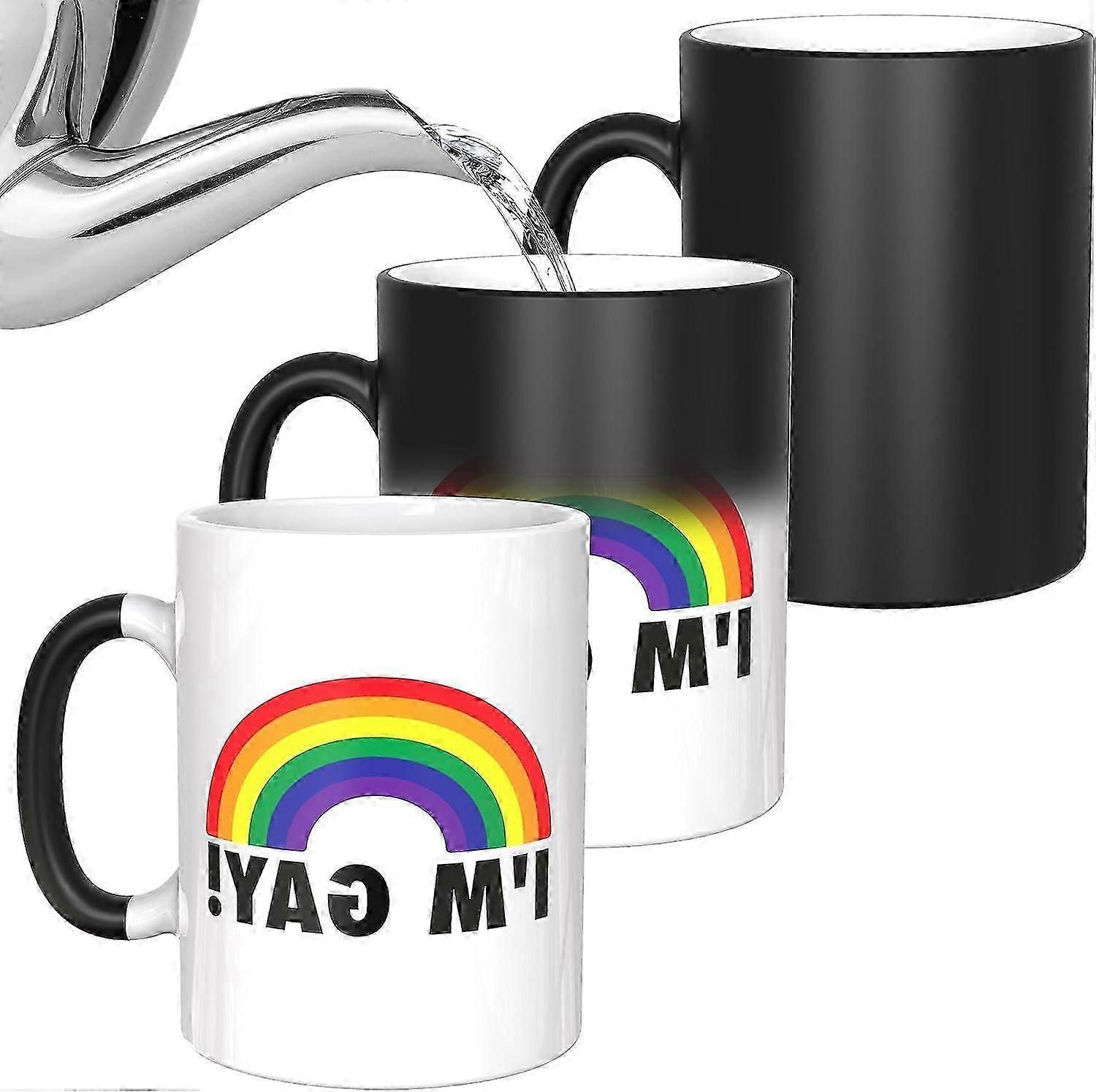 Ceramic Rainbow Pride Mug Heat-Activated
