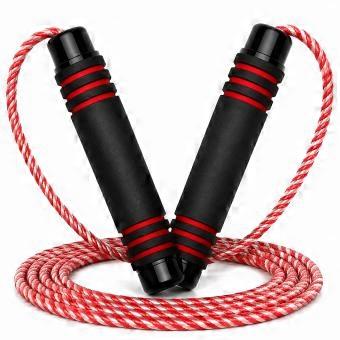 Springtouw met huidvriendelijke schuimrubberen handgrepen, ideaal voor fitness en conditietraining