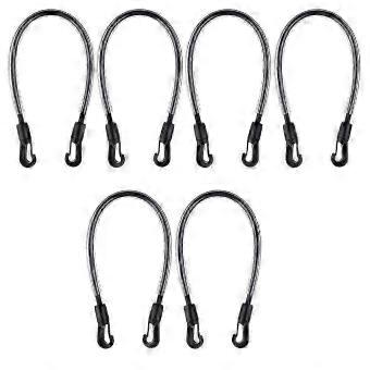6-Piece Elastic Leg Straps for Horse Blankets, Replacement with Ended Clips, Adjustable 20 to 30 Inch Length Spare Part