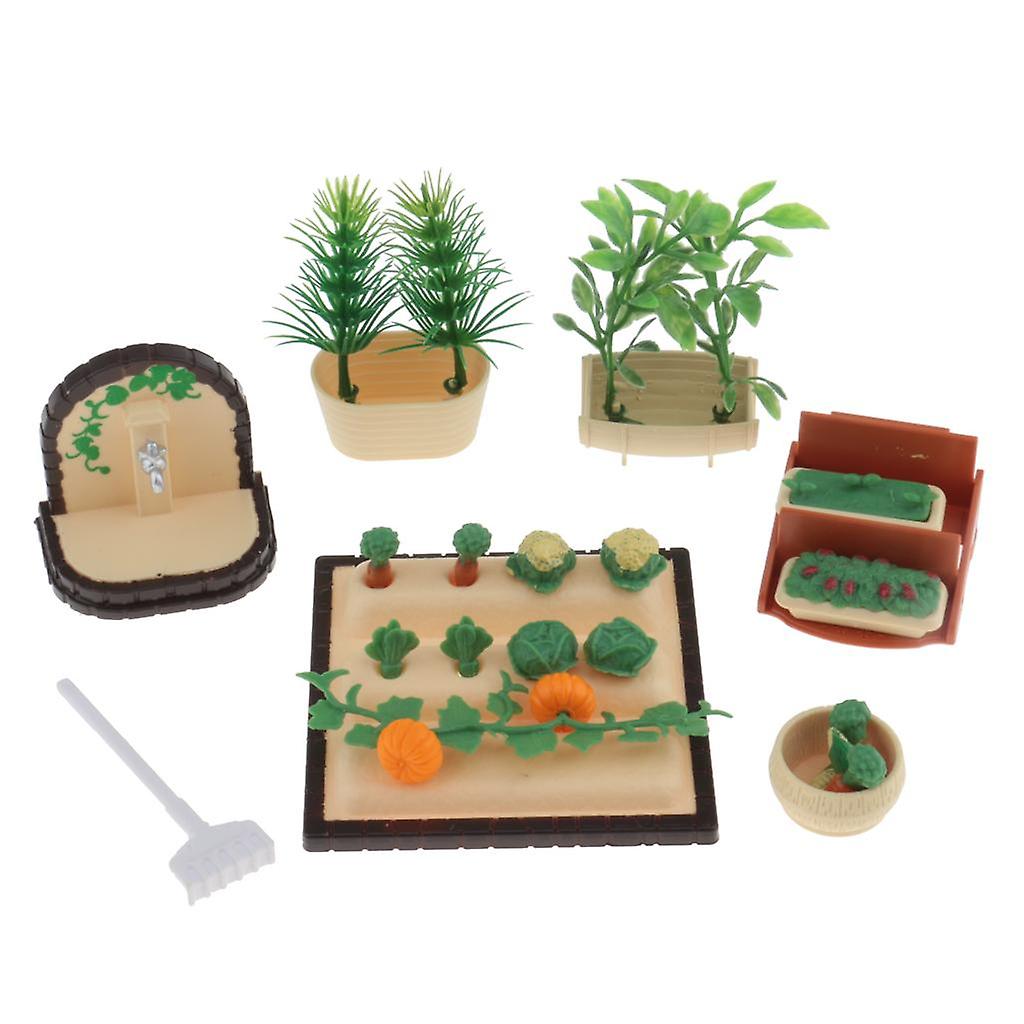 1:12 Scale Dollhouse Miniature Vegetables Plants Set