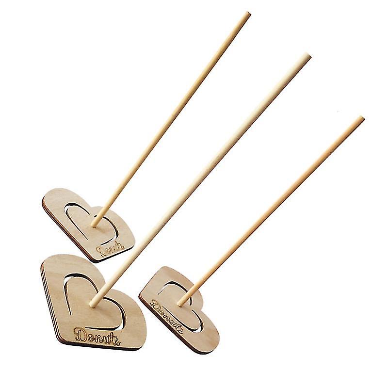 30X13cm Heart Shaped Donut Frame Party Supply Kits 3pcs Heart Shape Donuts Rack Sweet Cart Stand Woo