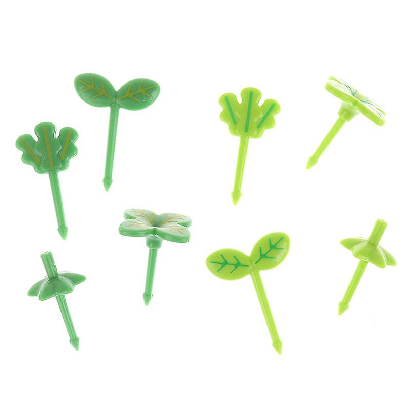 8pcs/set Fruit Vork Tandenstoker Bladeren Salade Tiny Vork Mini Cake Picks Voor Kids