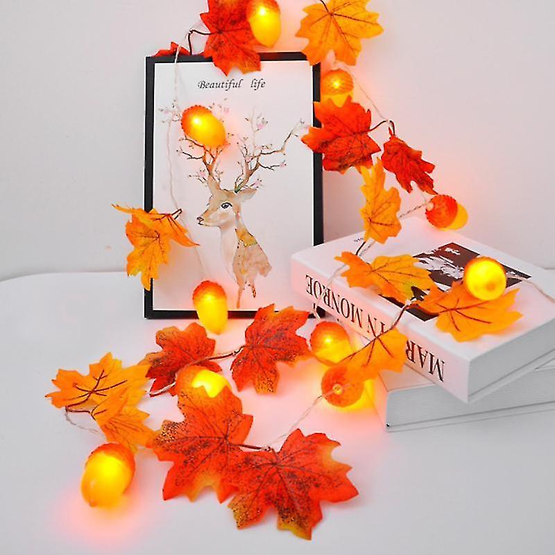 2m 20led Led Maple Leaf String Garland For Day