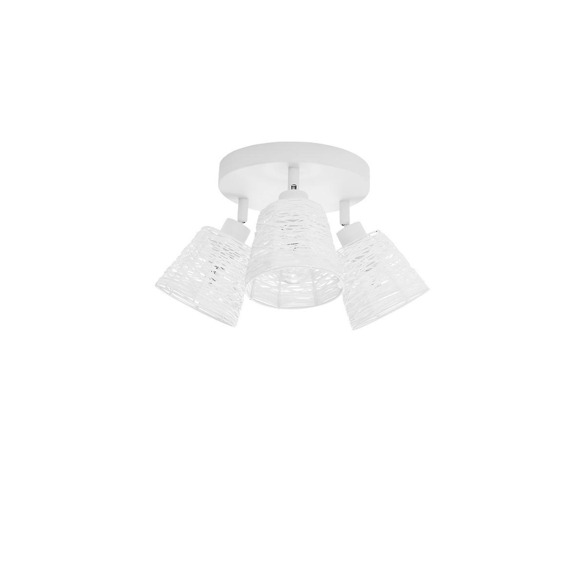 Merano Everett 3 Light Ceiling Spotlight Clusters Sandy White Metal Sandy White Cord LED E14