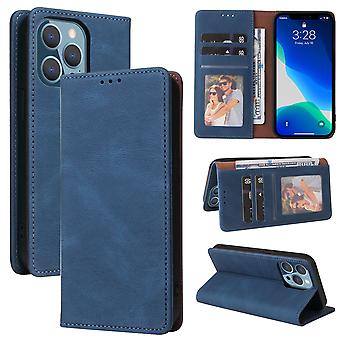 Simple Suction Closure Leather Case For iPhone 13 Pro