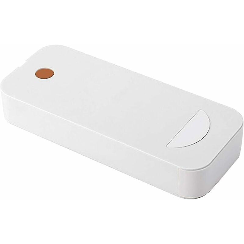 Plastic Concealed Adhesive Drawer Under Table (White)