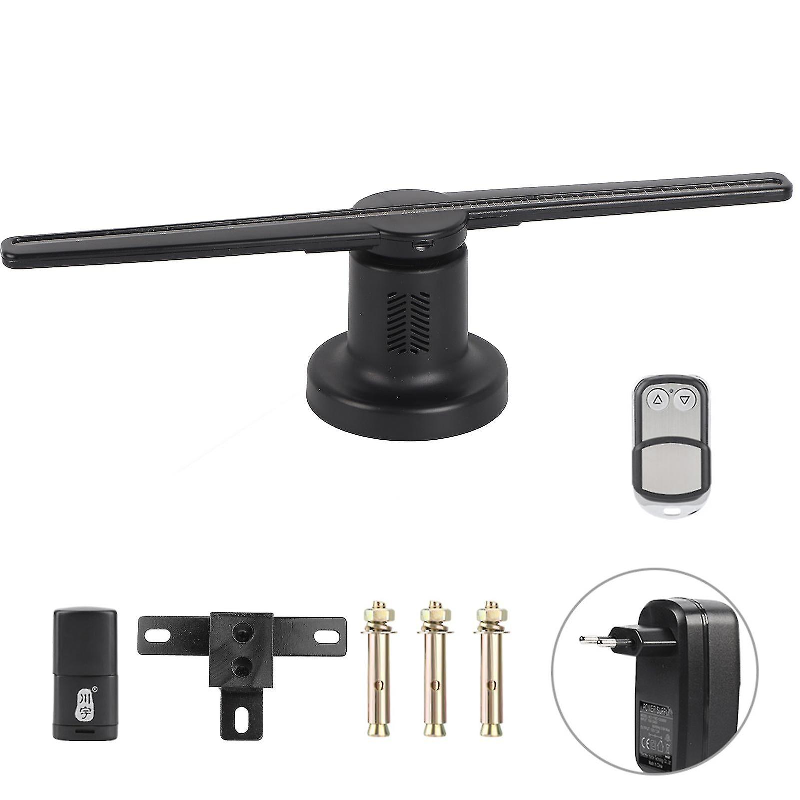 3D Hologram Wifi Advertising Displayer Led Fan Exhibition Projector With 16gb Memory Card Eu Plug 100240v