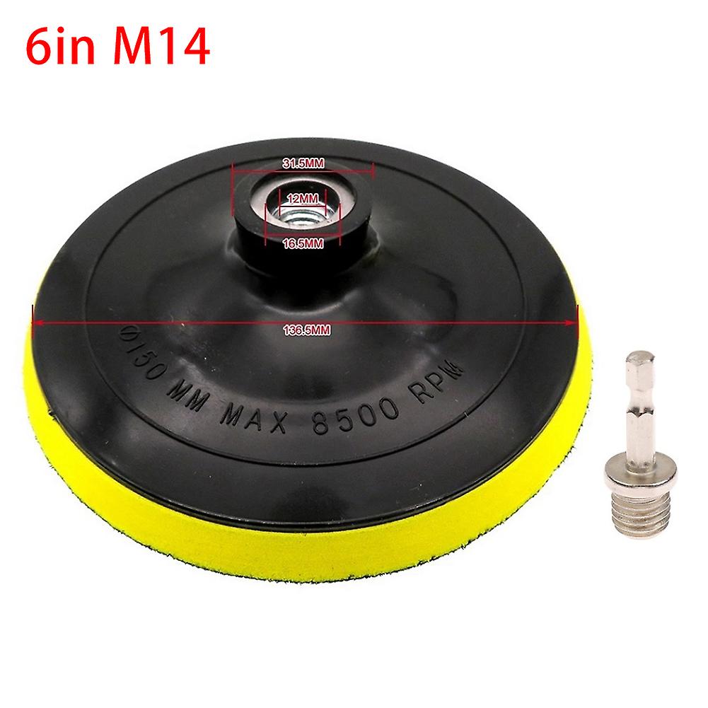 1pc Polishing Pad Backing Pad With 10/14mm Thread Adapter Connecting Rod 3-7 Inch Self-adhesive Polishing Plate For Grinder Tool