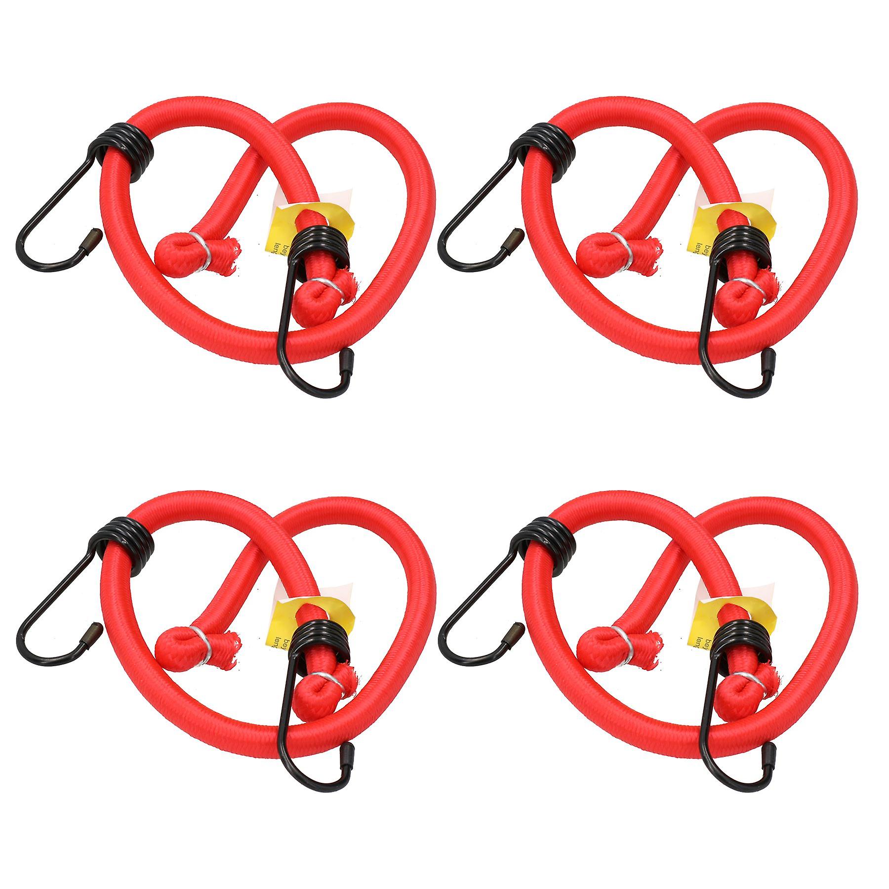 60cm / 24” Heavy Duty Bungee Cord Strap Tie Down Holder with Hooks 4pc