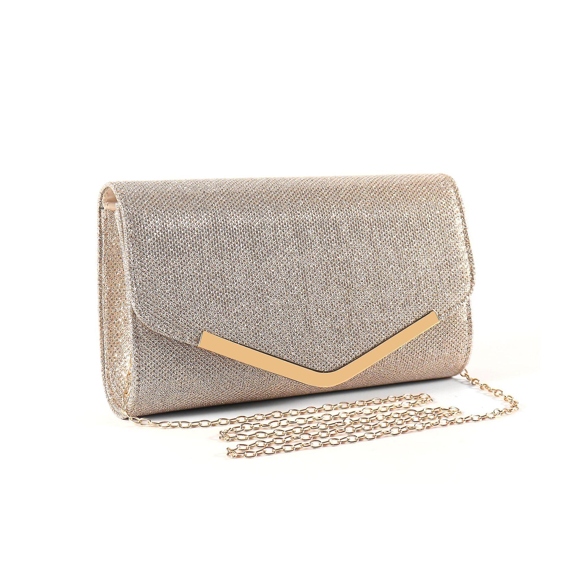 1756 בז' נשים מצמדים זמש רך קטיפה פו מסיבת ערב שרשרת חתונה תיק מעטפה ארנק תיקים Cluth