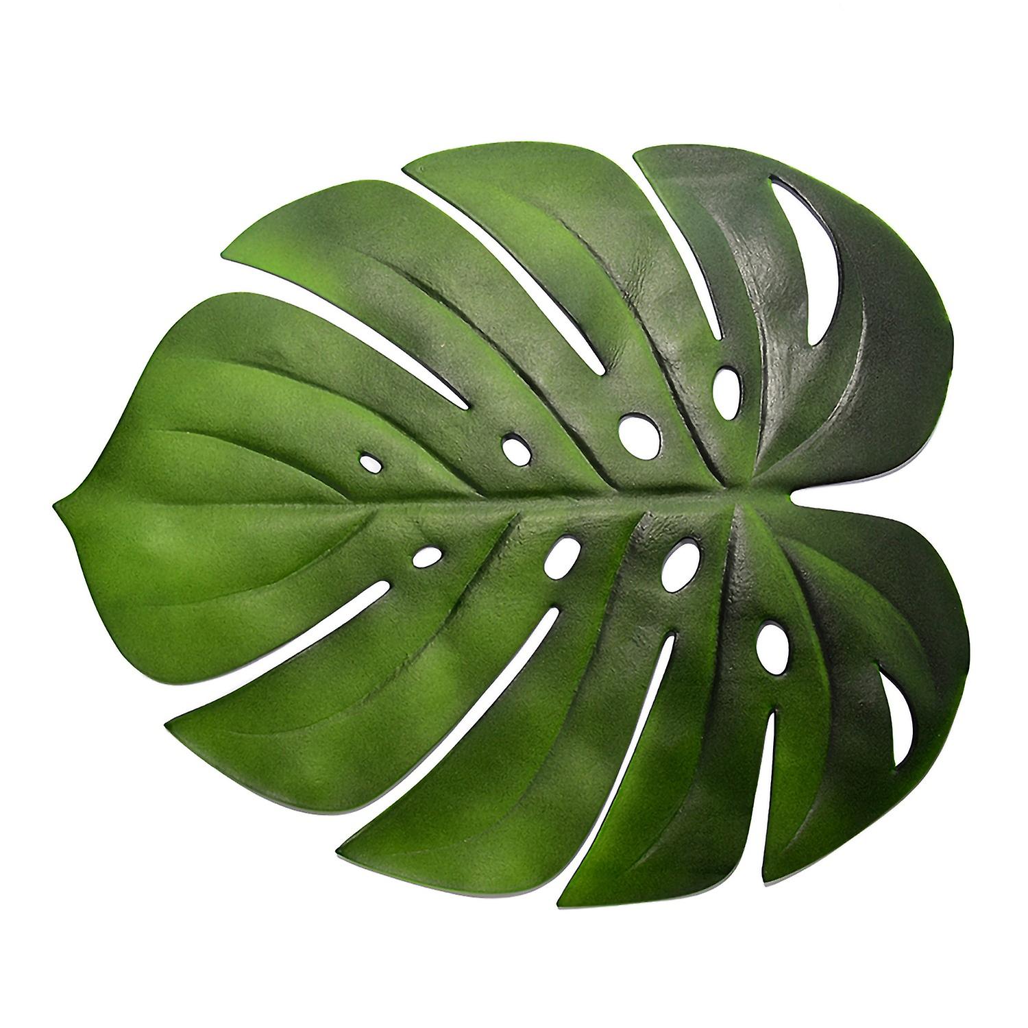 Artificial Monstera Leaf Kitchen Placemat Mat Bowl Anti-Slip Pad Table Decor