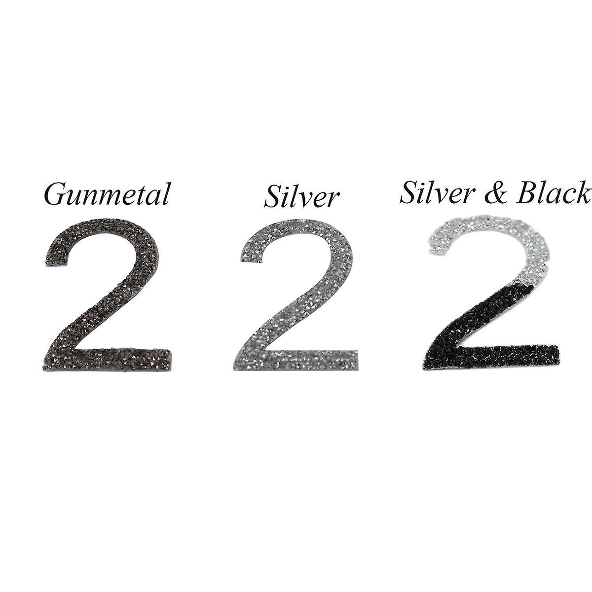 Large Sparkle Glitter Number 2 Stickers Art & Craft
