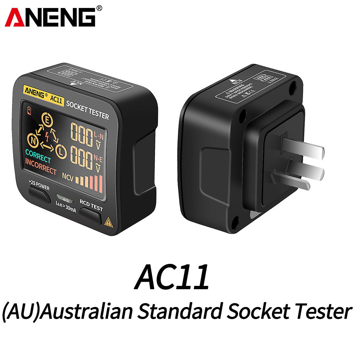 Aneng Ac11 Smart Digital Outlet Socket Tester Pro Voltage Test Socket Detector Us/uk/eu/au Universal Battery Tester Checker Tool