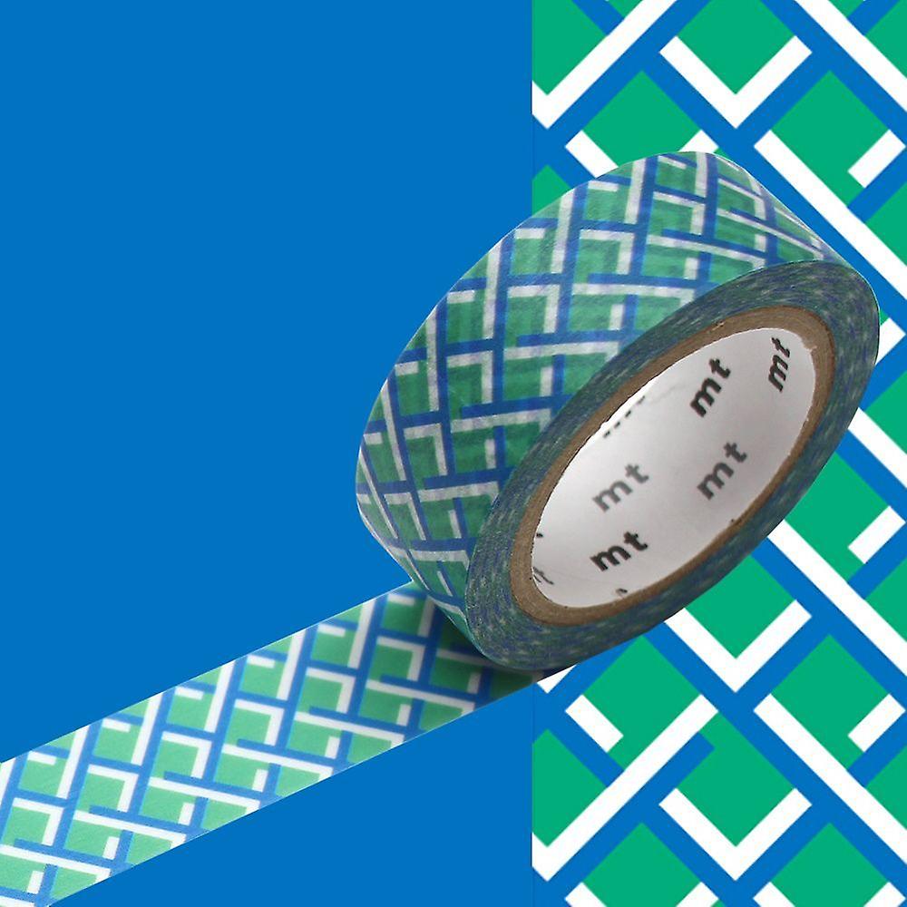 Masking tape with green background - 1,5 cm x 7 m