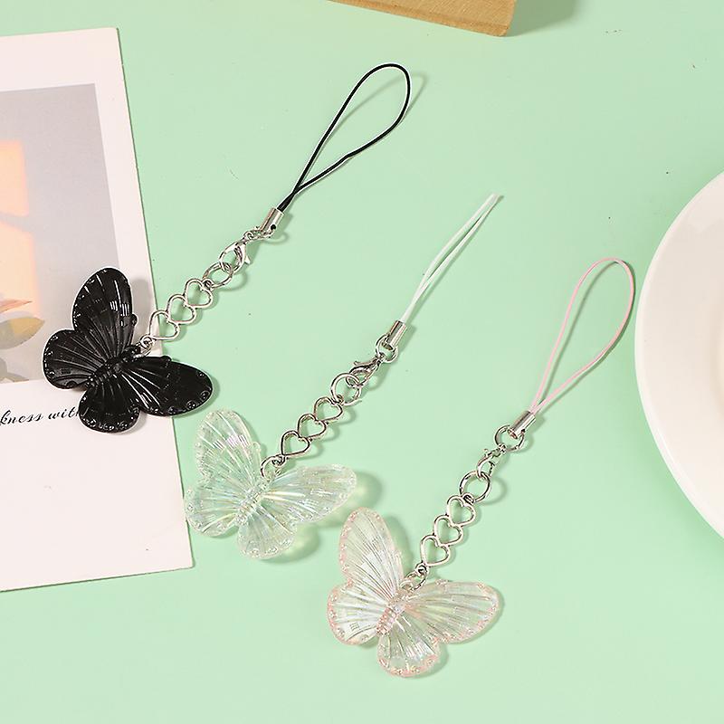 Γλυκό δροσερό ζωηρόχρωμο κορδόνι κινητού τηλεφώνου πεταλούδων για τους ιμάντες κινητού τηλεφώνου κοριτσιών