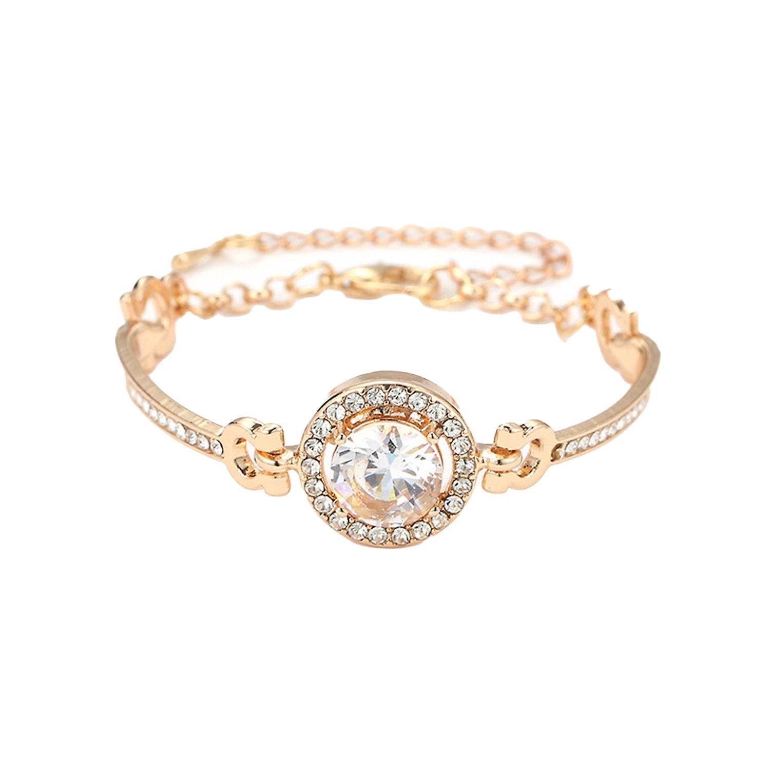 Women Bracelet Sparkling Vibrant Color Lobster Clasp Design Adjustable with Extension Chain Alloy Sh