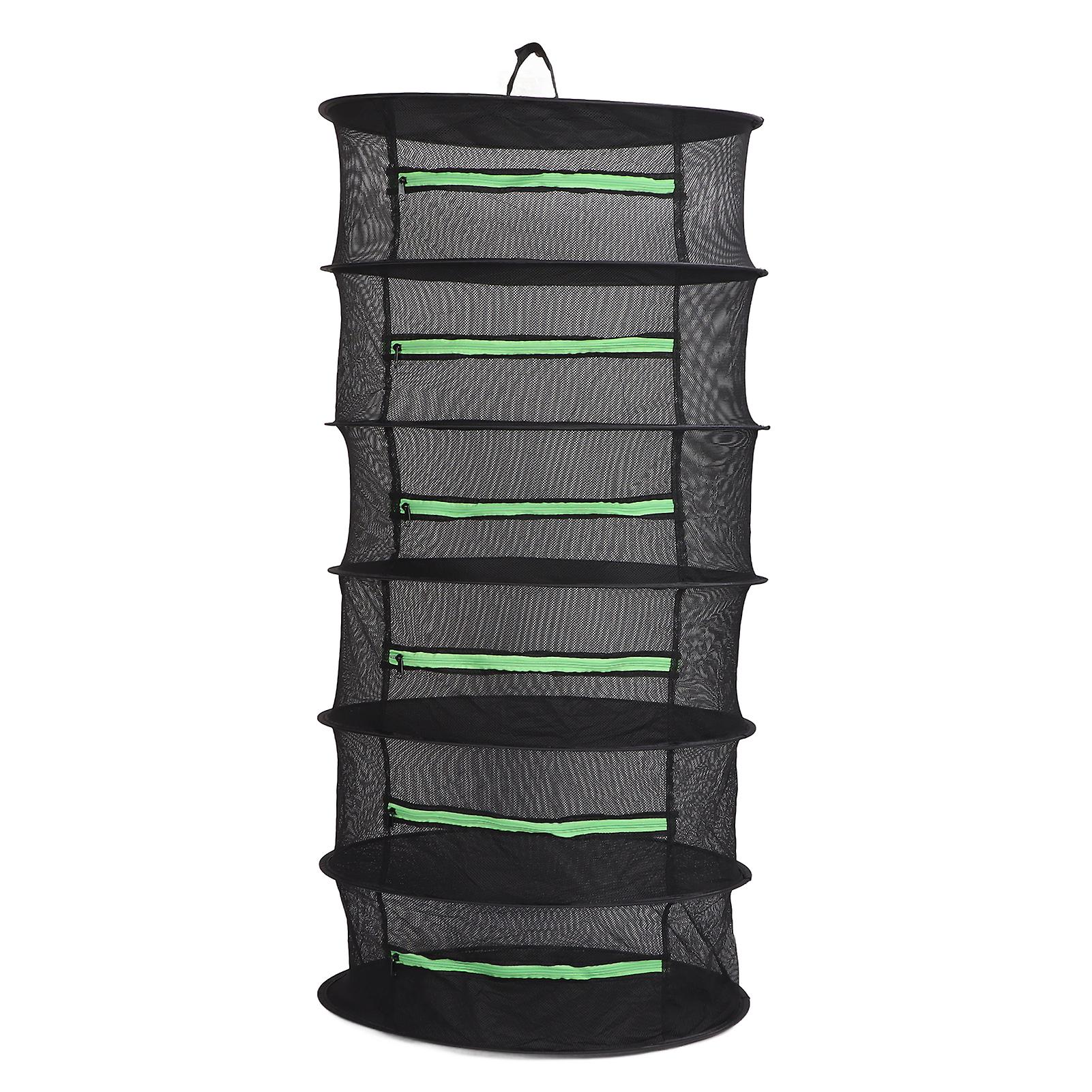 Touch Folding Dry Rack Herb Drying Net Herb Drying Rack Breathable Mesh Hanging Foldable Dryer with Zippers Ring for Garden Plant