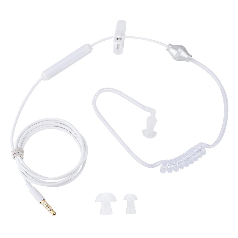 Écouteurs intra-auriculaires Air Tube Security avec micro pour iOS et Android Blanc