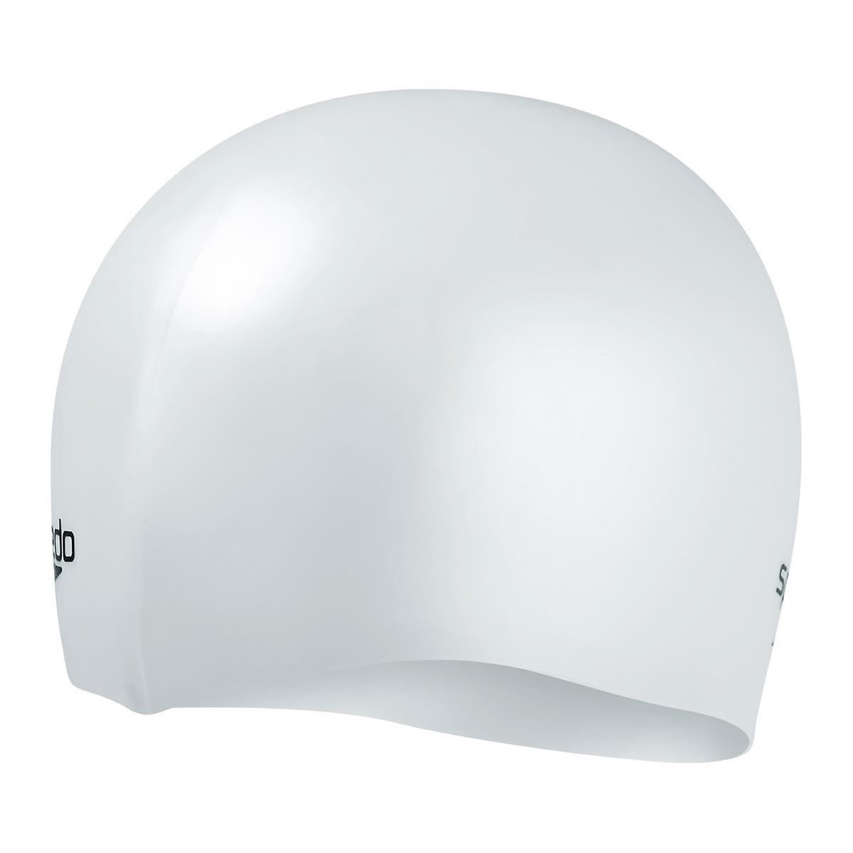 Speedo Plain Moulded Silicone Cap - White Pearlescent - Womens