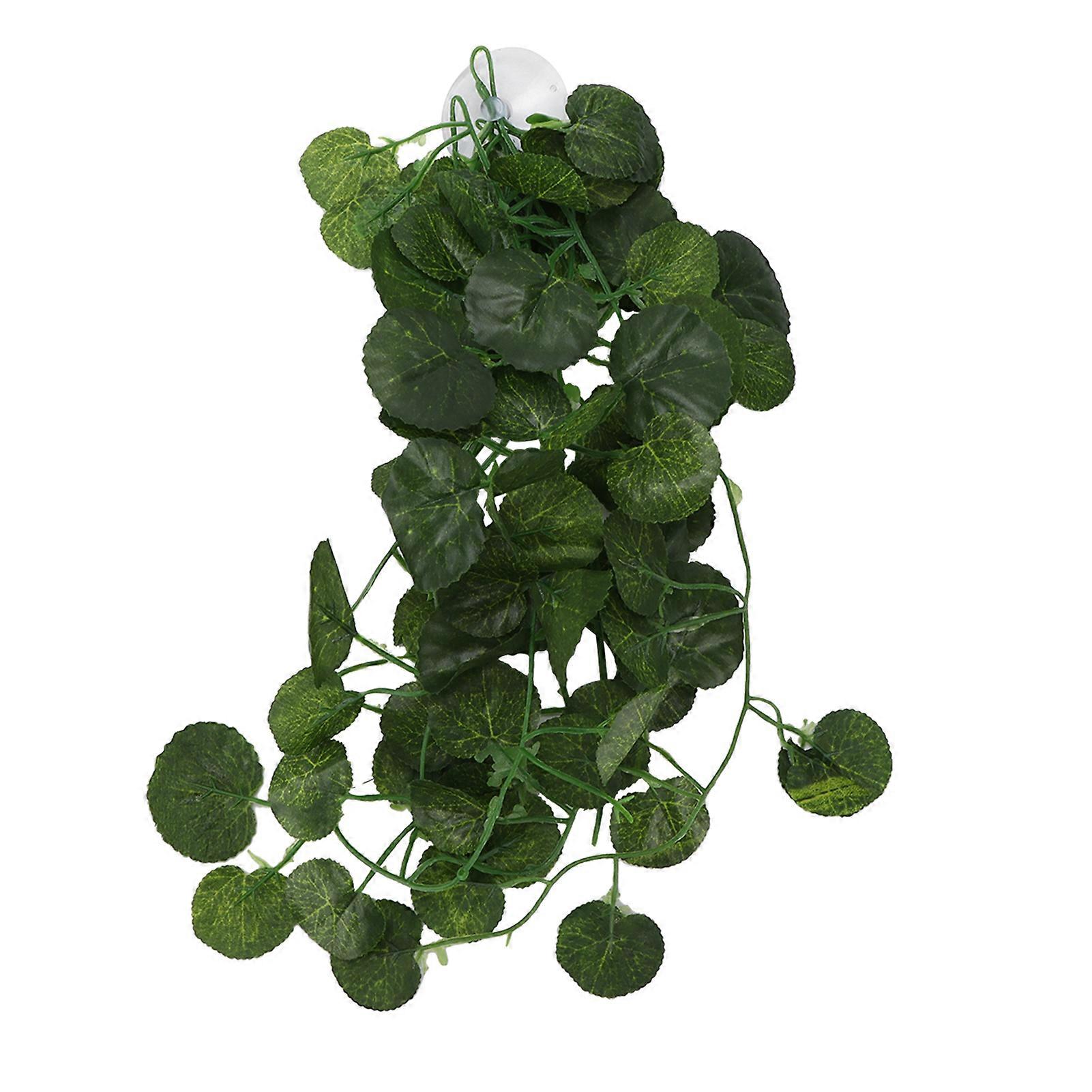Reptile Simulation Plant Decorative Landscaping False Vine for Reptile Rainforest BoxNFF‑83 Green Shell