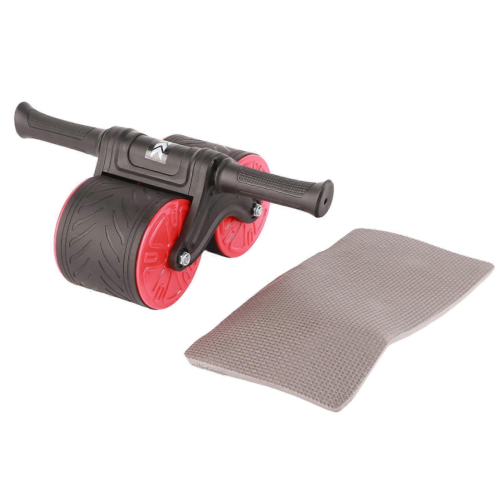 Brick Red Dual Wheel Abdominal Roller for Home Core Workouts