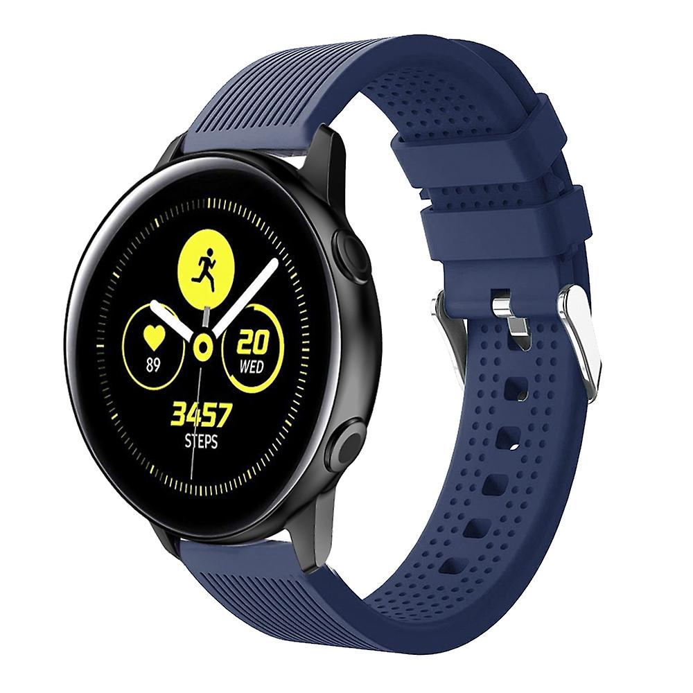 20mm Forehead Wrinkles Texture Soft Silicone Watch Band for Samsung Galaxy Watch Active SM-R500