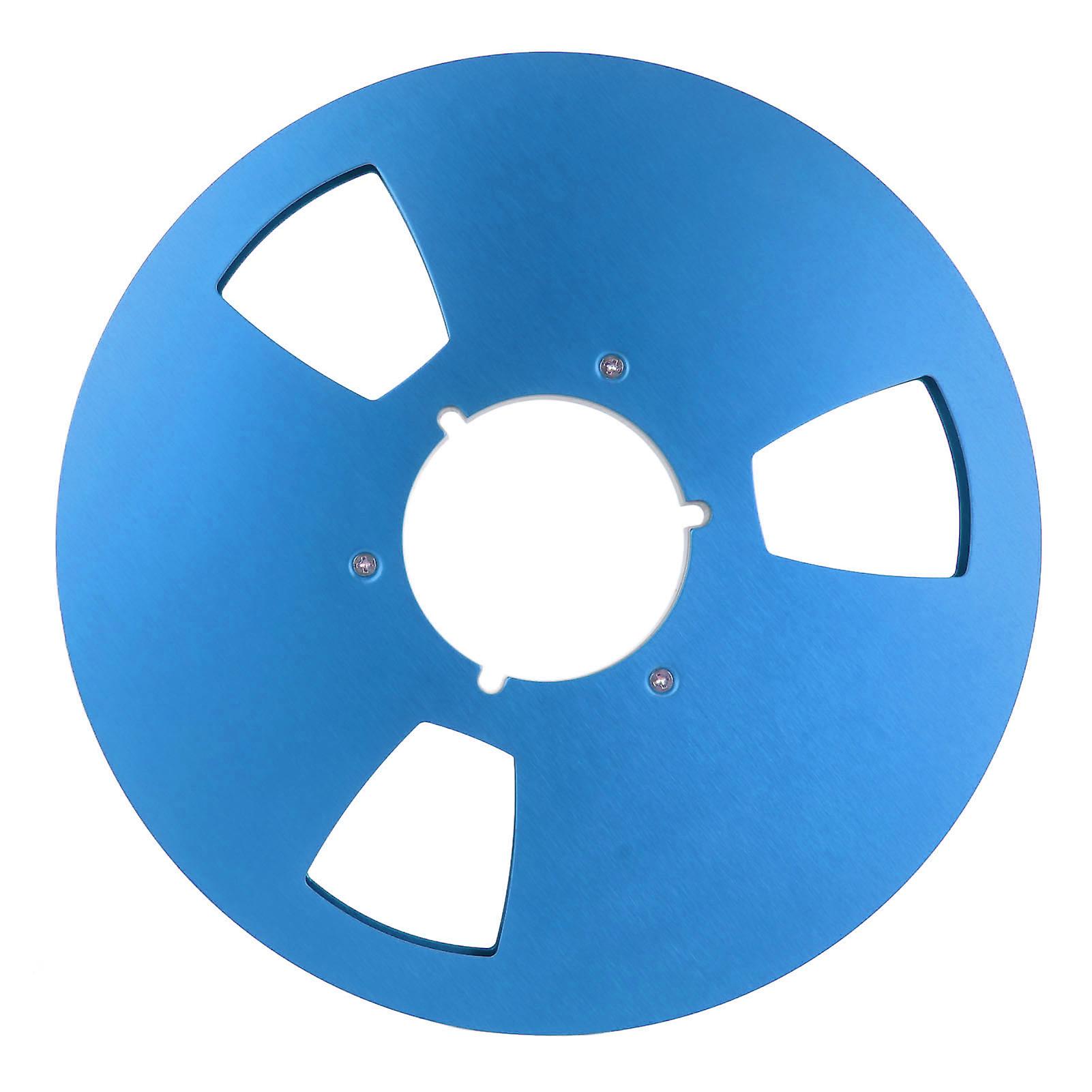 10 Inch 1/4 Inch Tape Reel Open Reel 3 Wind Resistance Holes Empty Tape Reel for Recording Blue