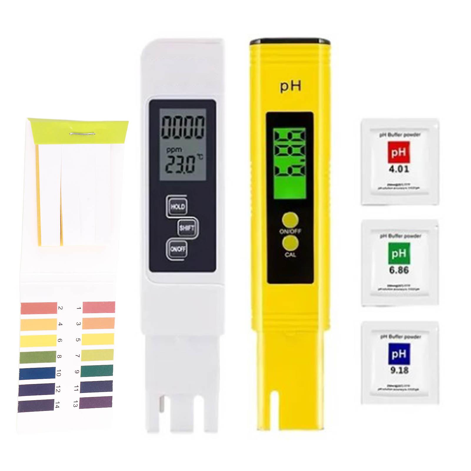 Portable Professional Digital TDS EC PH Meter Set - Water Quality Tester Pen with 0.01 Acidity