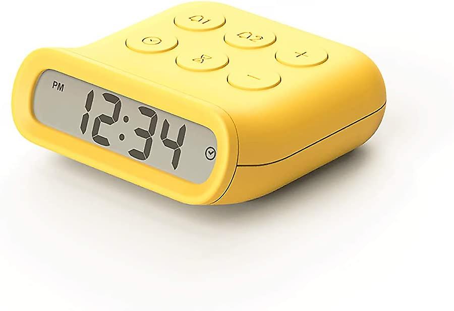 Mini Battery Alarm Clock,Simple Operation Small Battery Clock , Snooze, Backlight, Timing, Perfect for Travel,Study,Desk, Shelf, Bedside