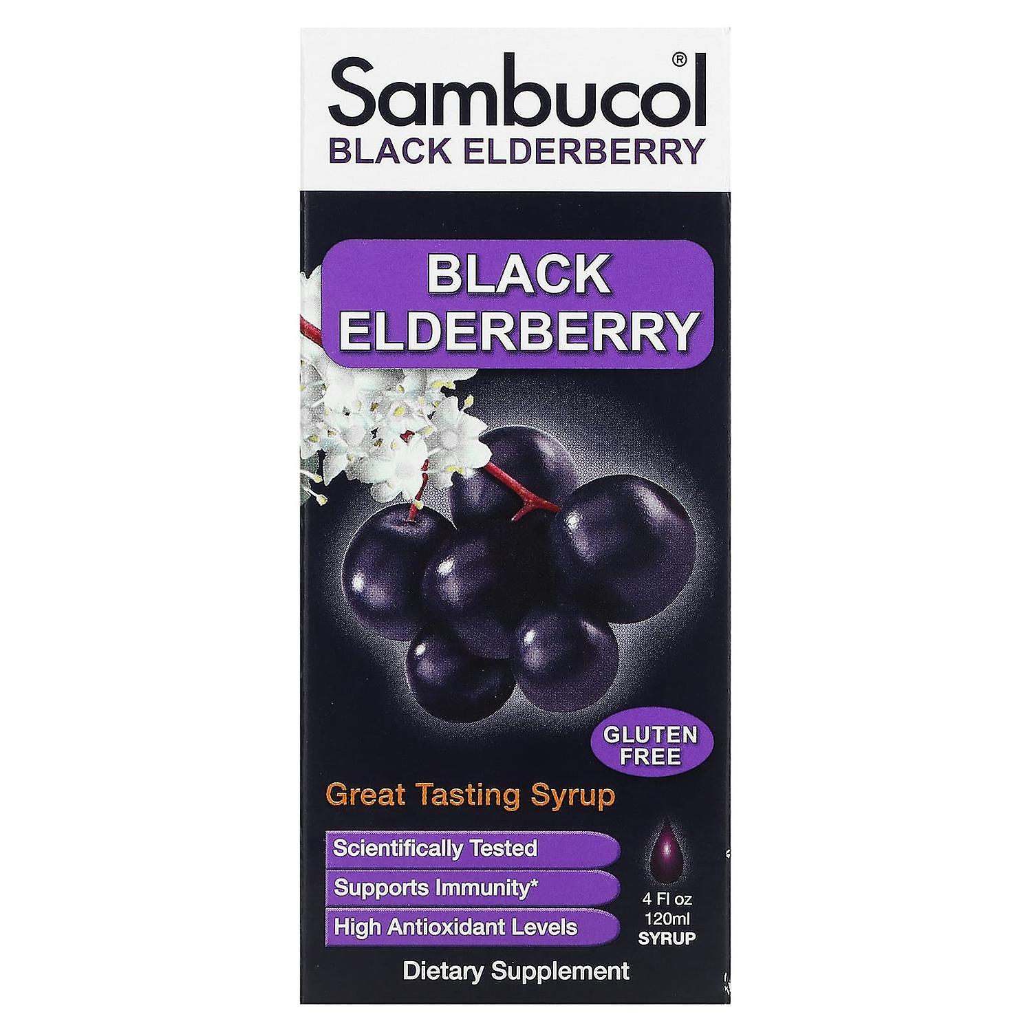 Sambucol, Black Elderberry Syrup, 4 fl oz (120 ml)