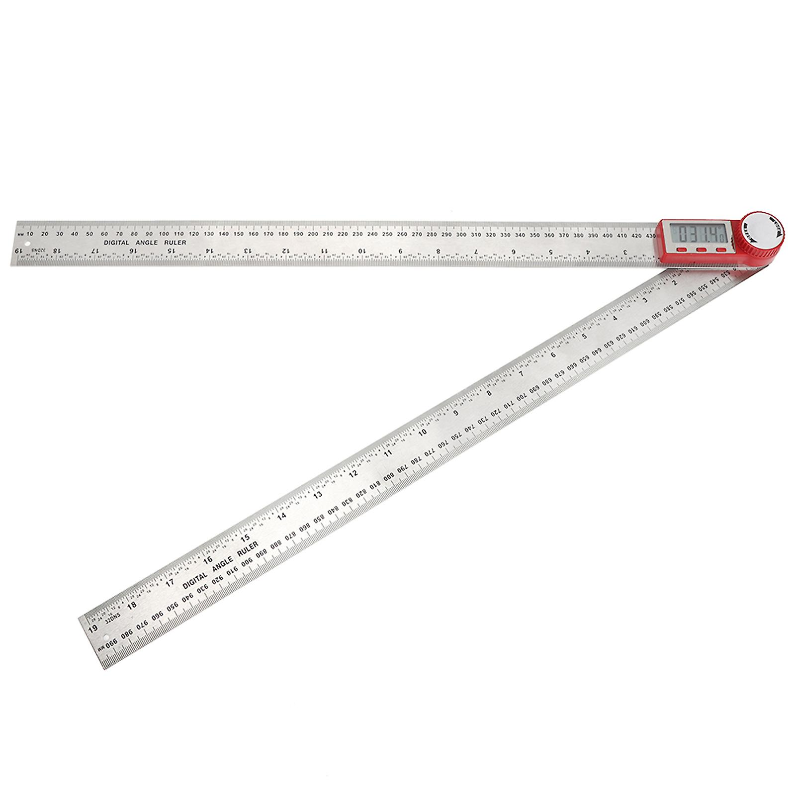 Digital Ruler Stainless Steel Electronic Ruler 360 Degree Measuring Tool for Angle Length Measurement